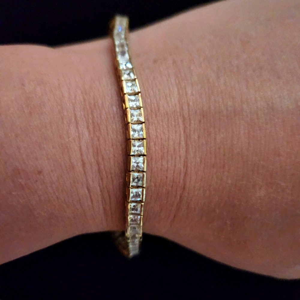 Gold Plated CZ Tennis Bracelet